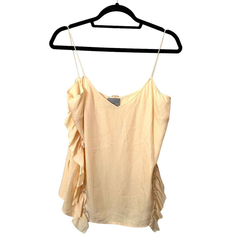GREY JASON‎ WU Ruffle Detail Sleeveless Blouse NWOT Sz 4